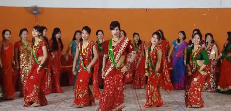 Teej Song Rato Sari Larkai Larkai By Pramila Pun Ft Suvechchha Thapa With Lyrics